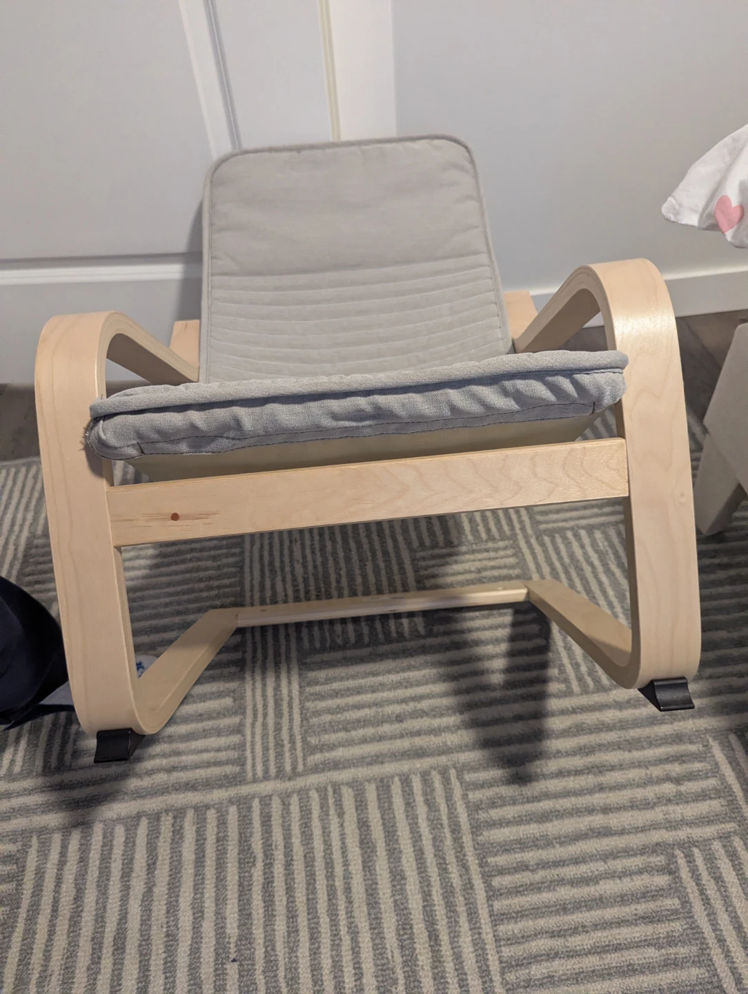 IKEA POÄNG Kid's Armchair - Birch Veneer/Knisa Light Beige - photo 4