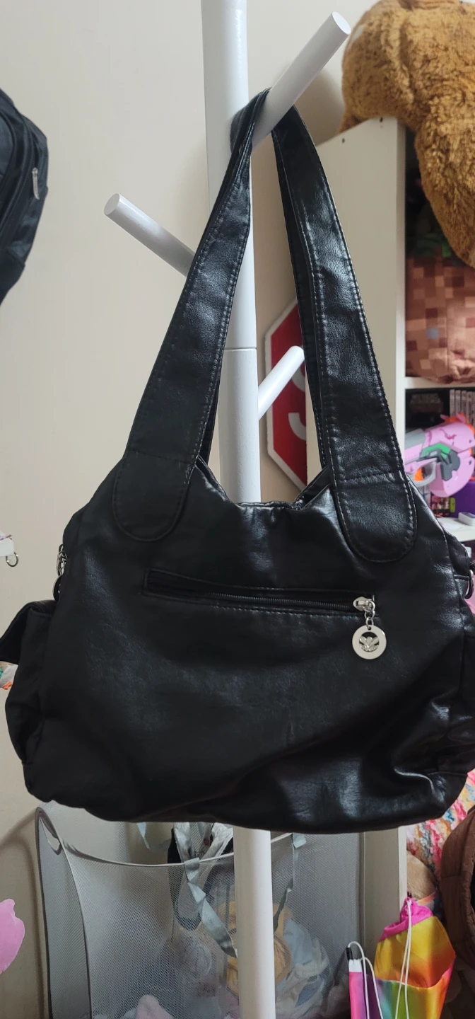 OUYALU Black Faux Leather Shoulder Bag - photo 2