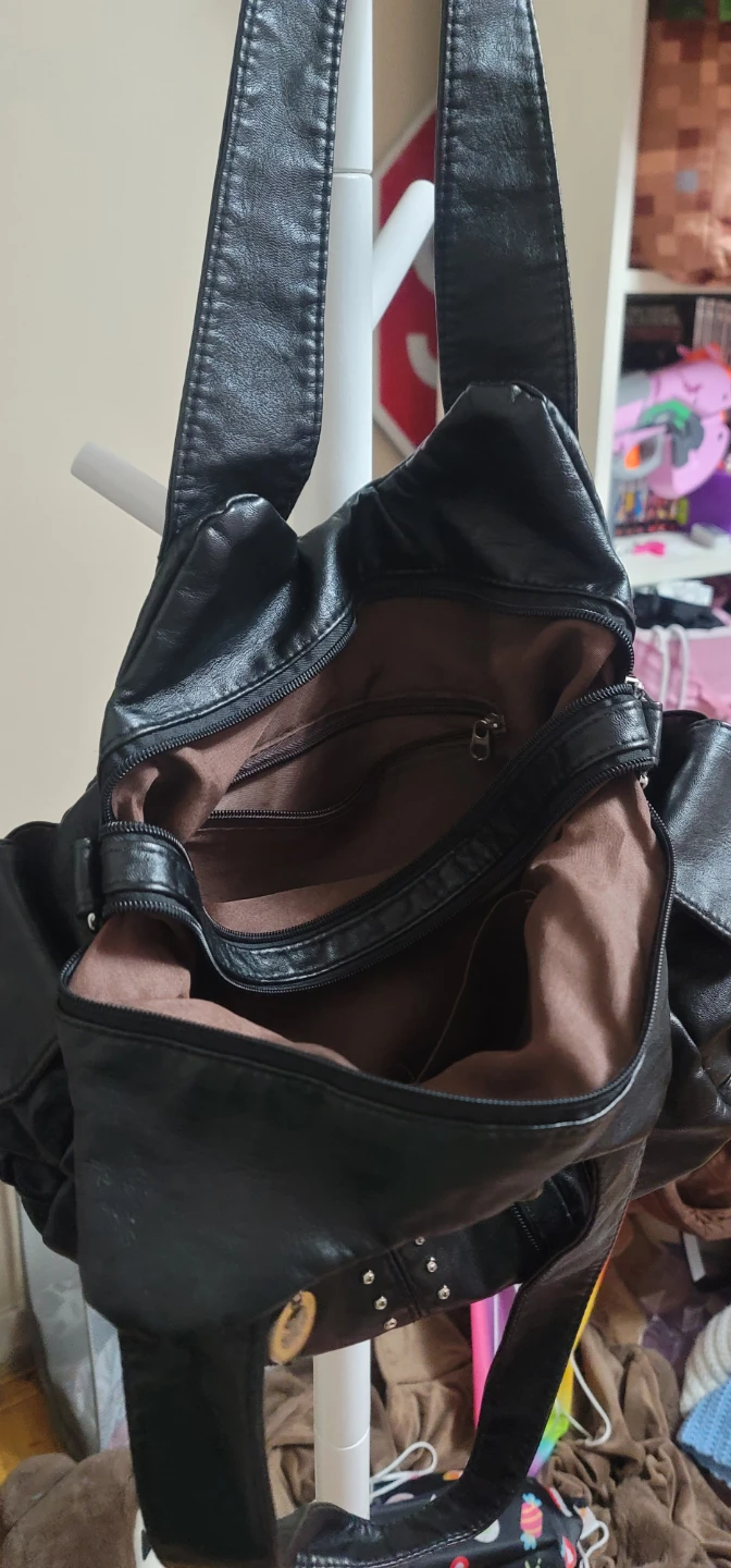 OUYALU Black Faux Leather Shoulder Bag - photo 3