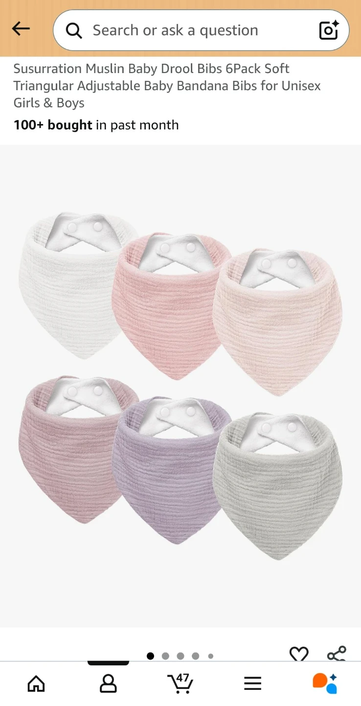 Susurration Muslin Baby Drooling Bibs