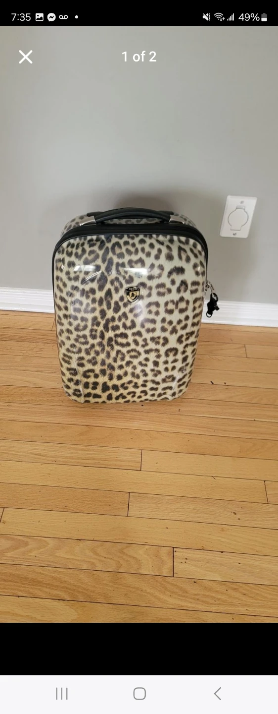 Leopard Print Carry-On Suitcase
