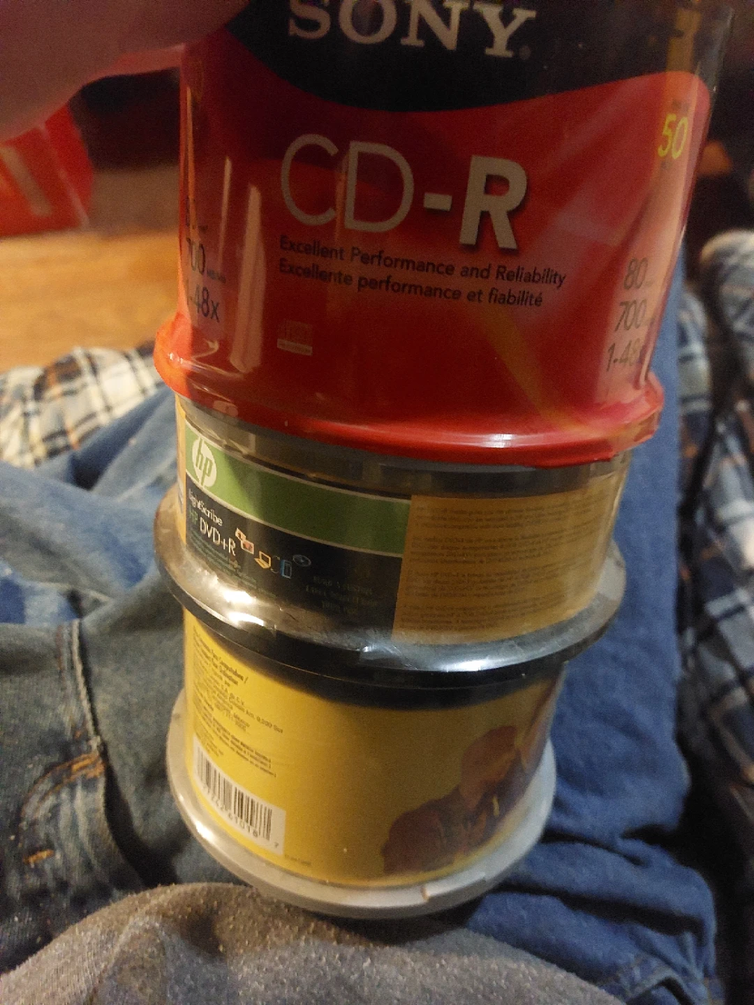Sony CD-R and HP DVD+R Disc Spindle