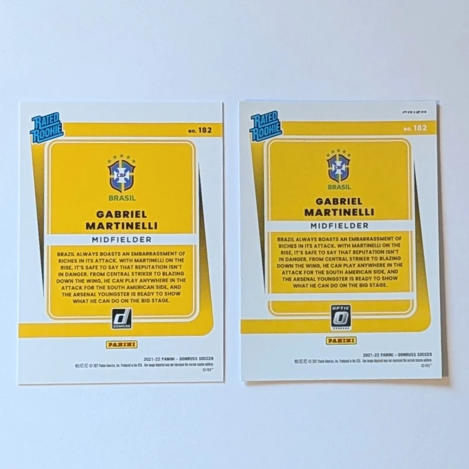 2021-22 Panini Donruss Gabriel Martinelli Rookie & Optic Holo - photo 2