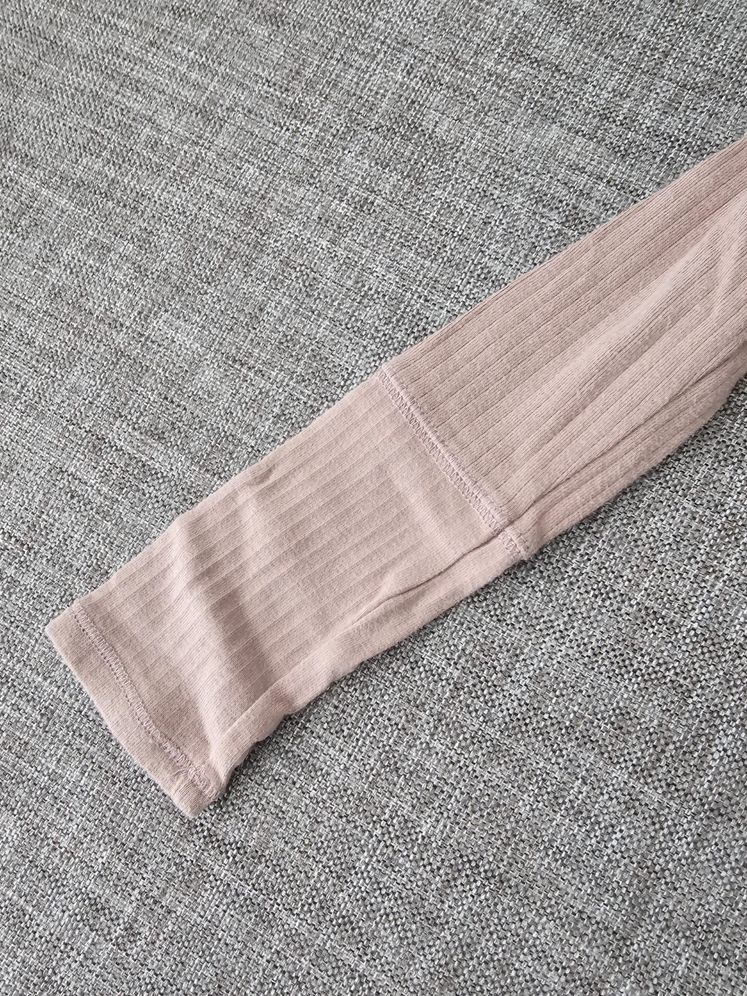 Pink Ribbed V-Neck Long Sleeve Top - photo 3
