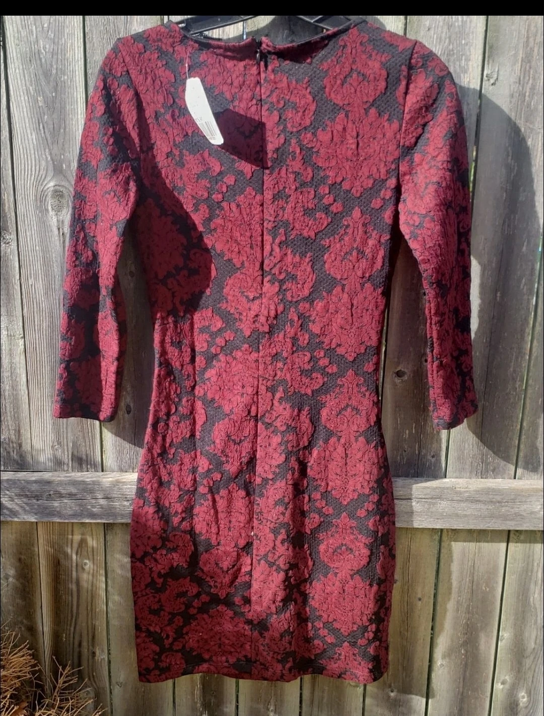 Women's Long Sleeve Jacquard Dress - photo 2