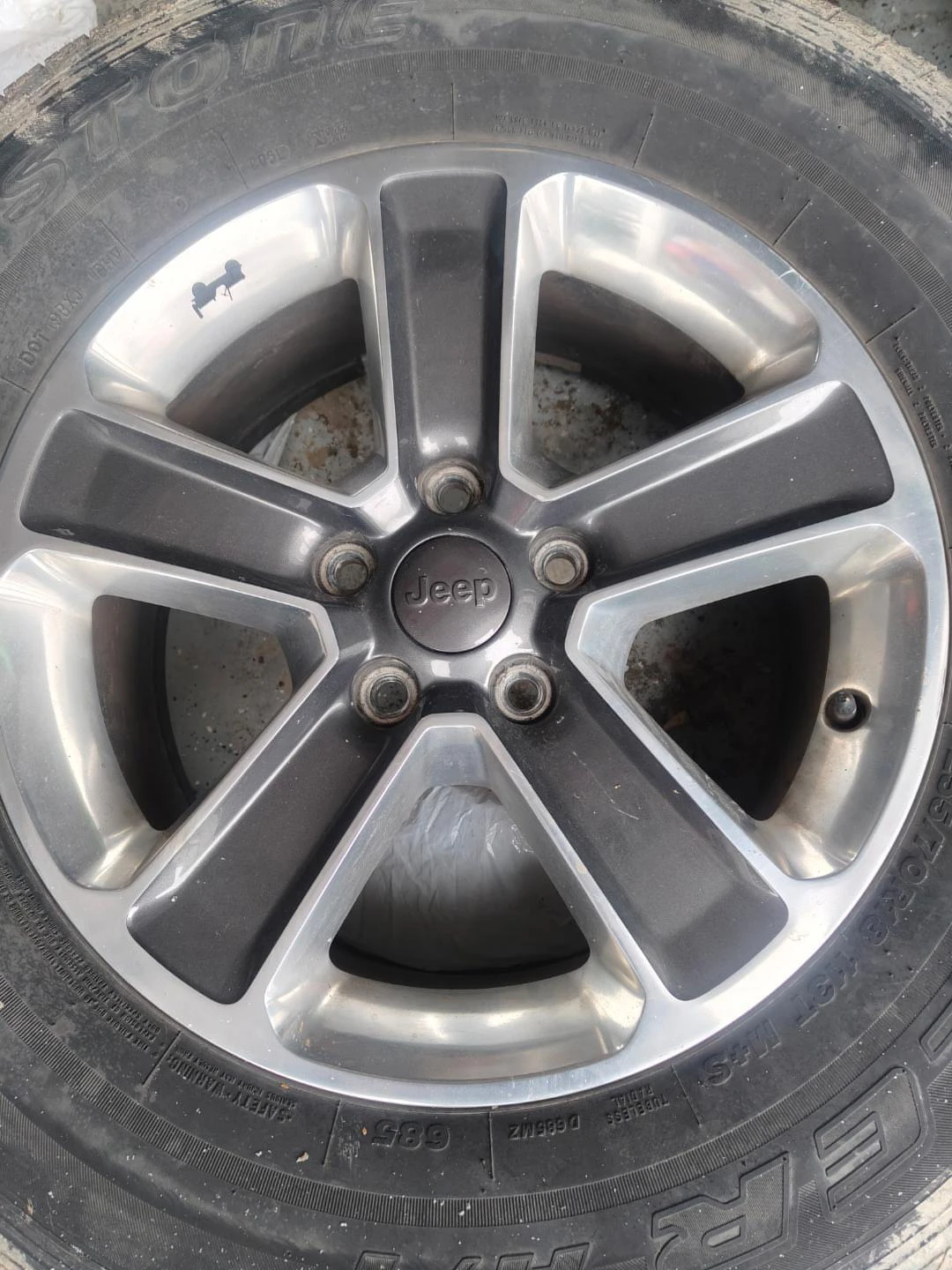 Original Jeep All Season Tires, Rims with TPMS Sensors