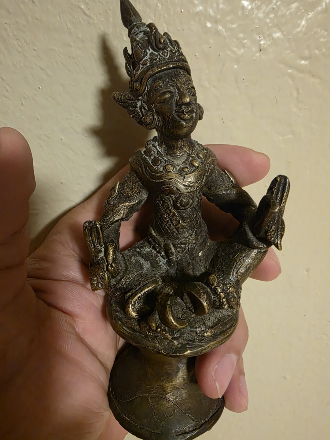 Antique Bronze Lokanat Guardian Spirit Figurine: Thailand