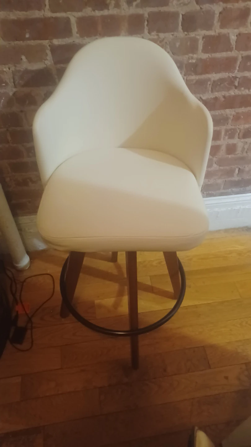 Cream Swivel Bar Stool - photo 3