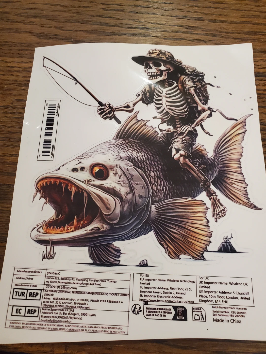 FISHING DECAL BRAND NEW
