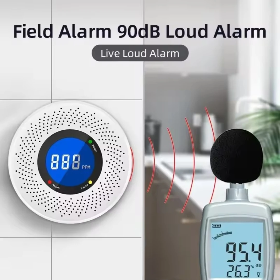 NEW CO Alarm CO detector Carbon Monoxide, Digital, AAx3 Battery - photo 3