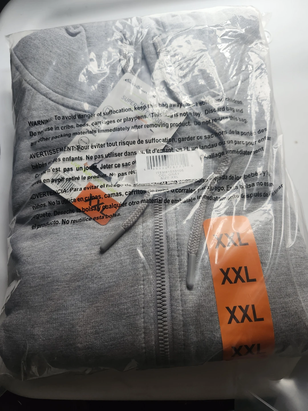 Eddie Bauer Men's Zip Hoodie - Gray - XXL