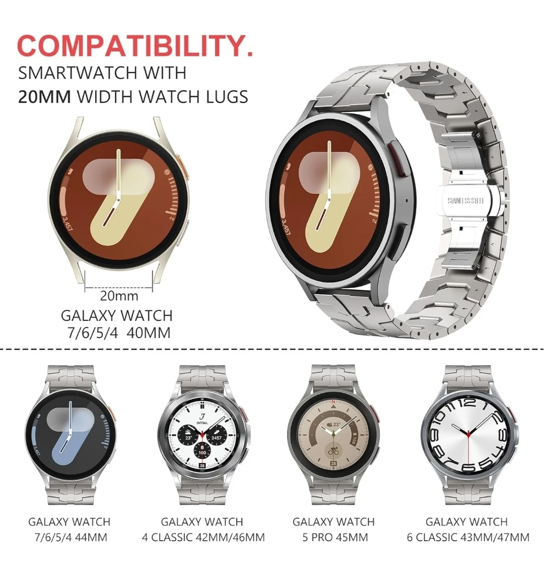 Samsung Galaxy Watch Metal Band 20mm Stainless Steel - photo 2