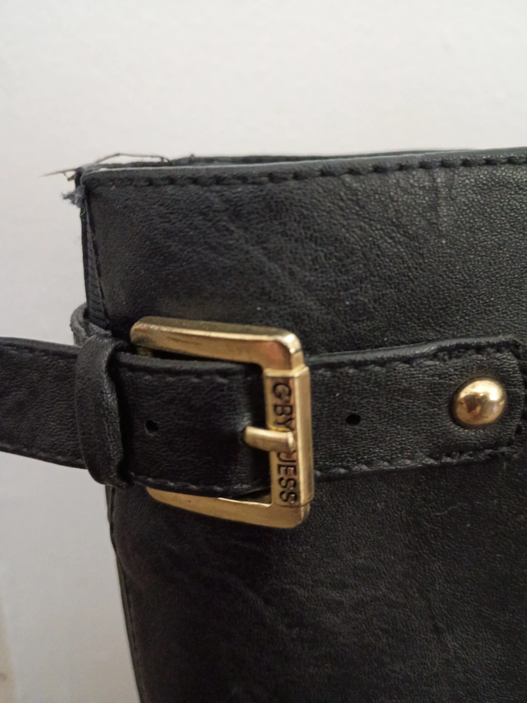 G by Guess Black Knee-High Boots with Buckle Detail size 8 - photo 2