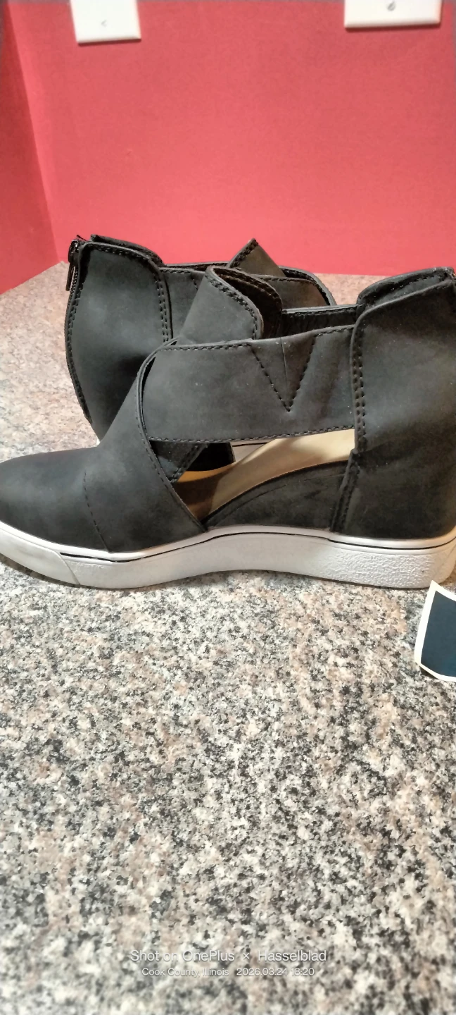 Black Wedge Sneakers - photo 4