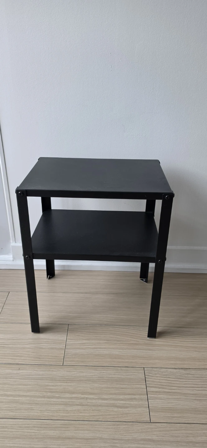 Black 2-Tier Side Table