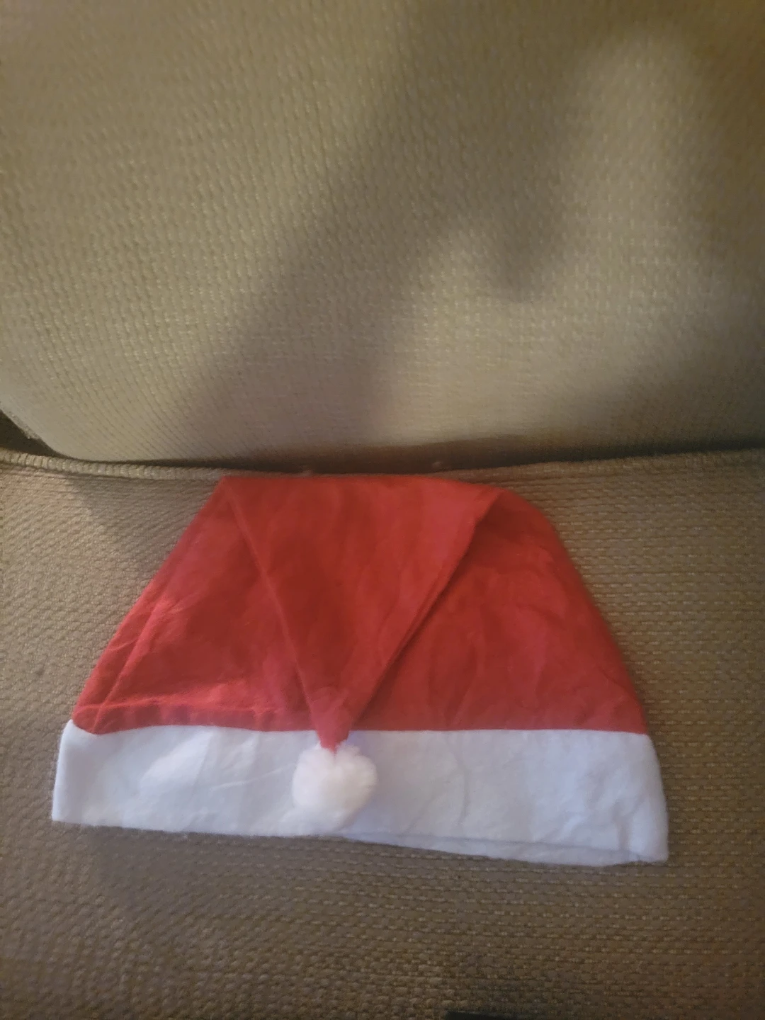 Red Santa Hat with White Trim