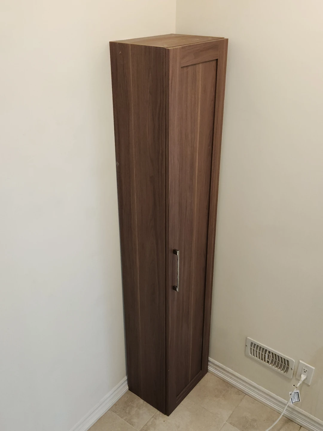 Tall Wood Cabinet with Shelves - photo 3