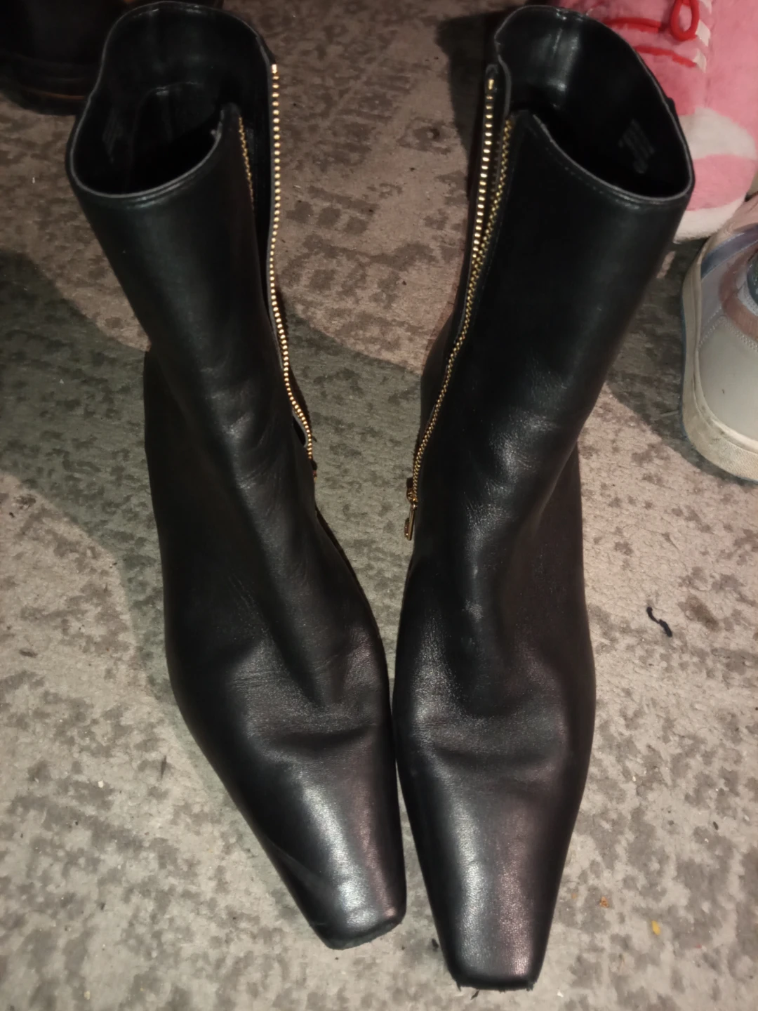 Michael Kors Black Leather Ankle Boots Size 9