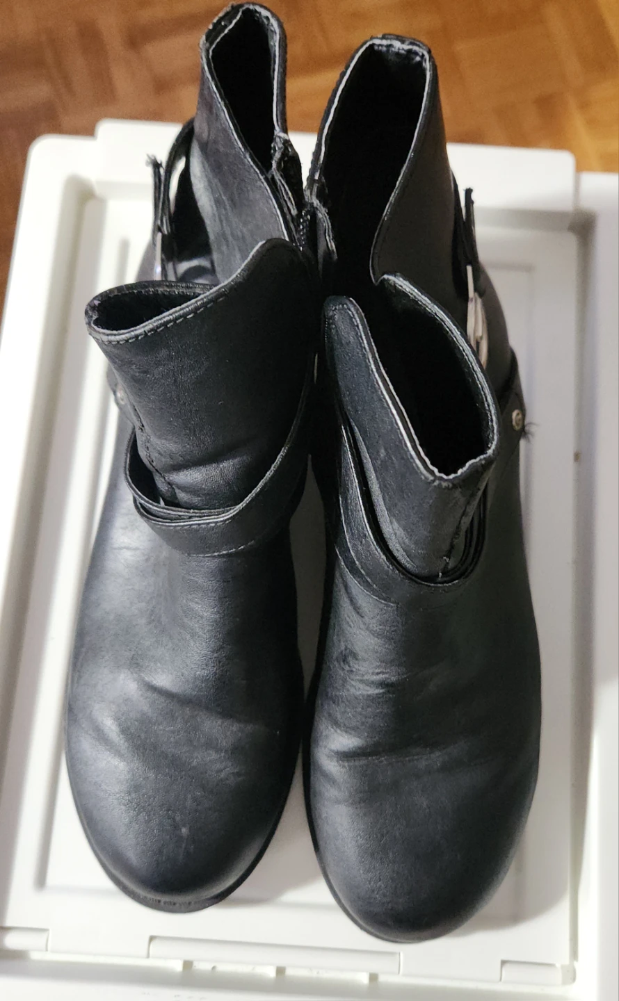 Black Ankle Boots Size 10W - photo 5