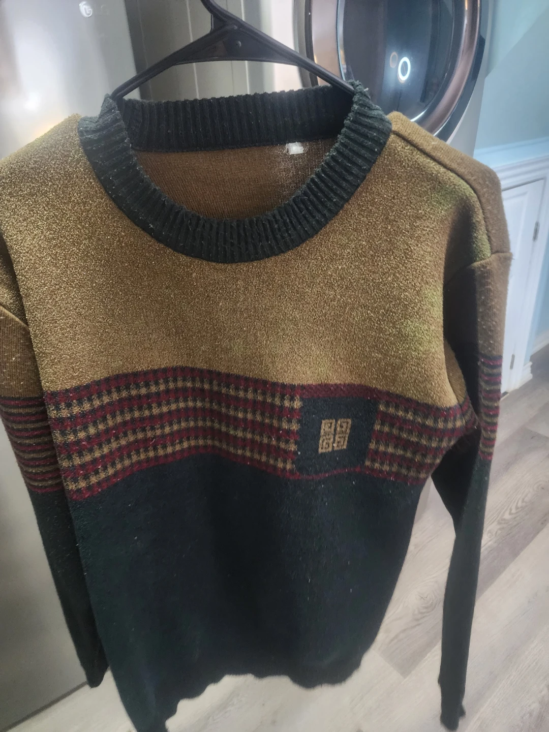 Playboy Crewneck Sweater - Red & Navy Plaid - photo 4