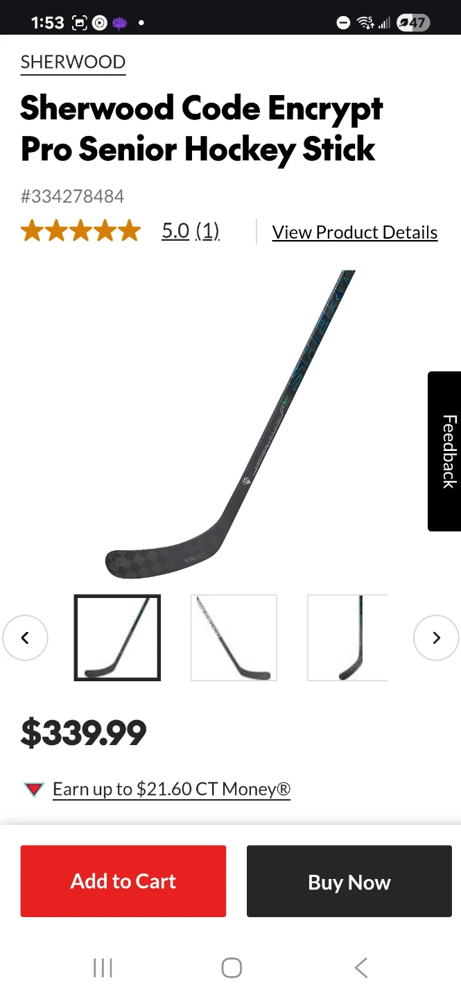 Sherwood Code Encrypt Pro Senior Hockey Stick - photo 2