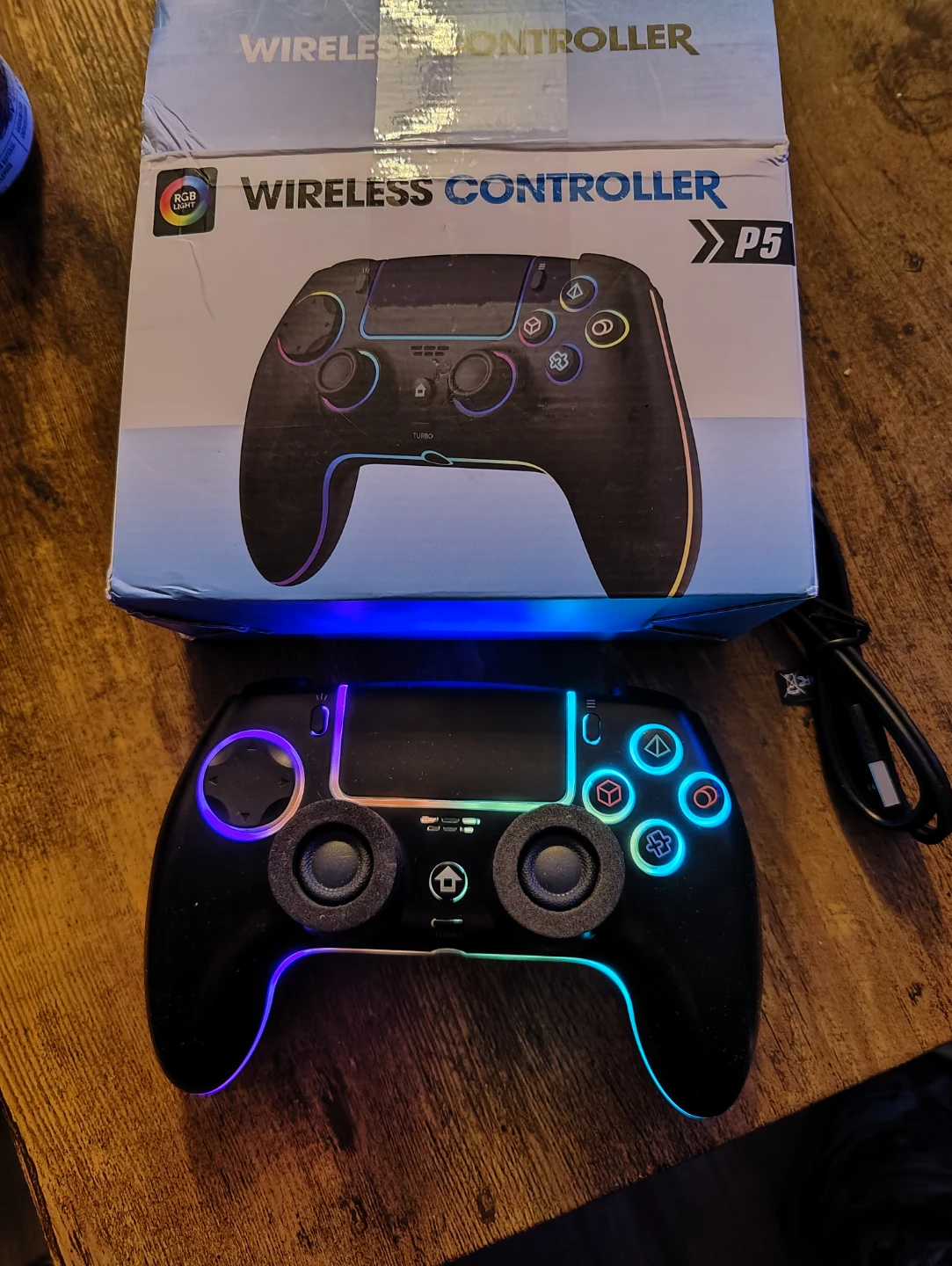 GlowPlayX Wireless RGB Gaming Controller for PS5, PC, and more - photo 2