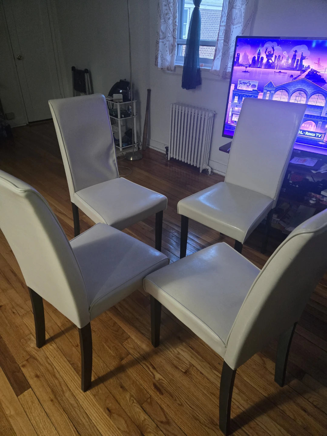 Set of 4 White Dining Chairs - photo 2