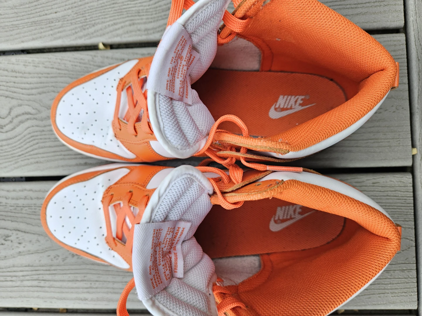 Nike Dunk High Sneakers - Orange and White - photo 4