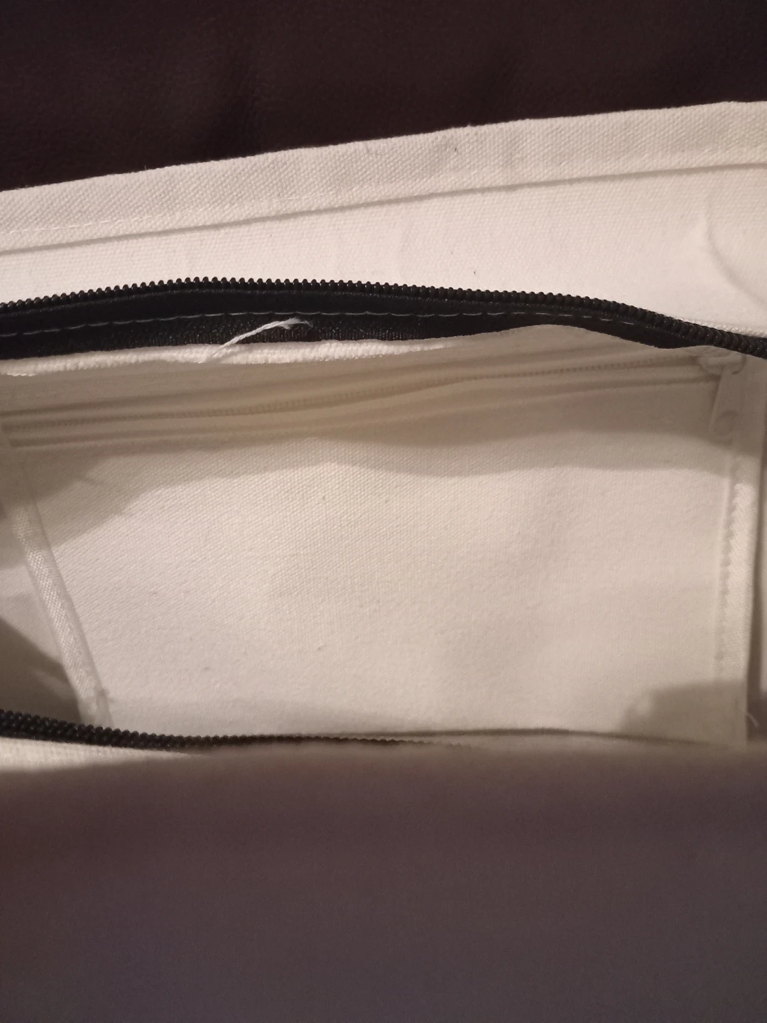 White and Black Canvas Tote Bag with 'Y' Logo - photo 4