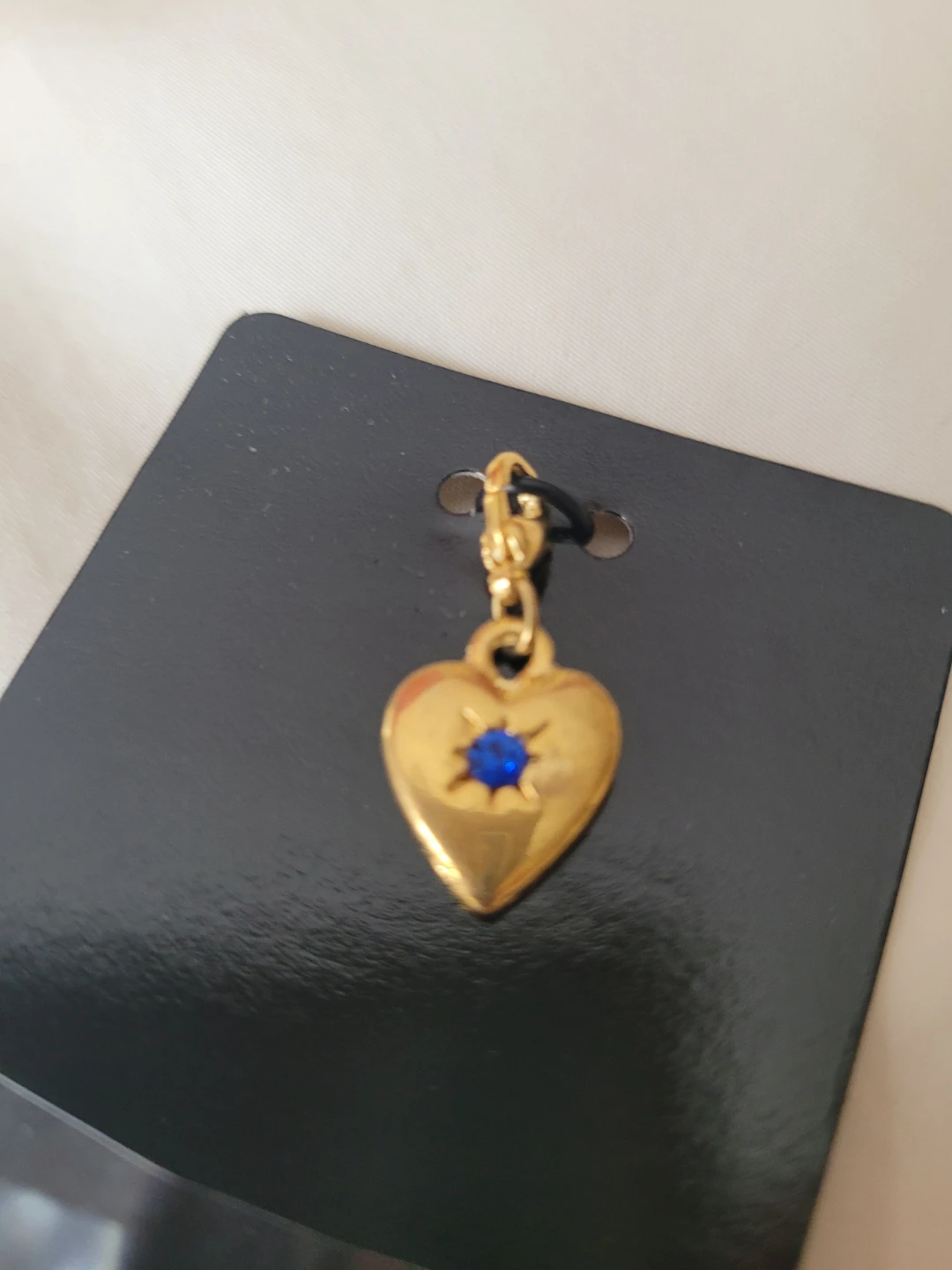 FREE Blue Rhinestone Heart Charm