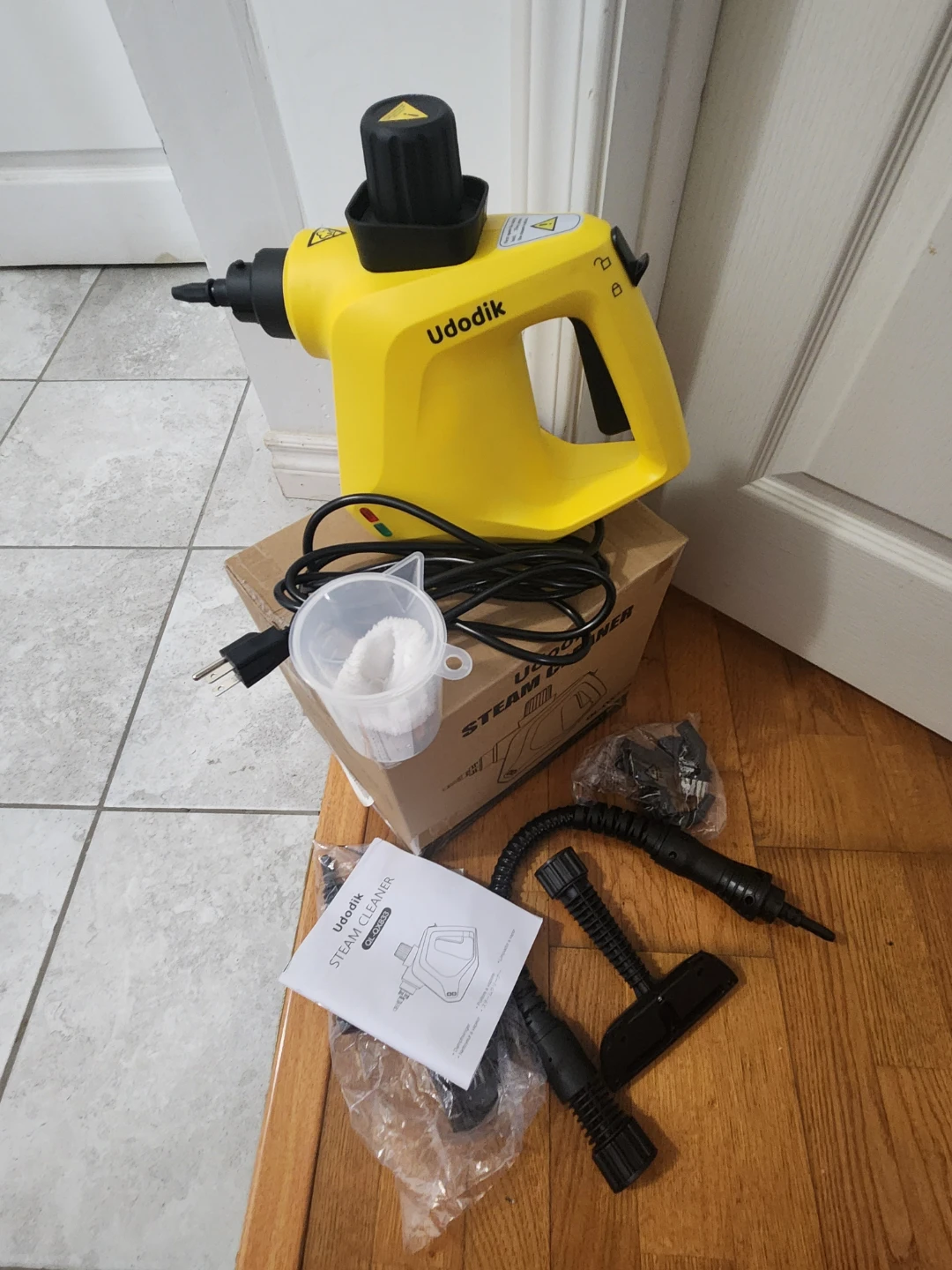 Udodik Yellow Steam Cleaner with Accessories