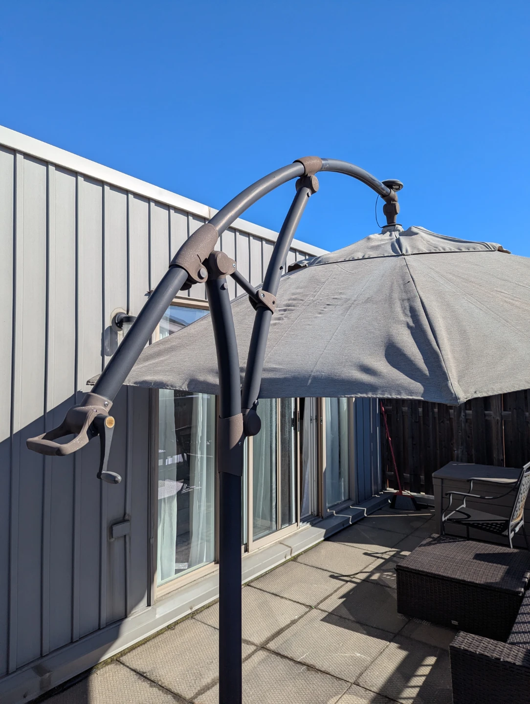 Patio Cantilever Umbrella with Base - photo 5