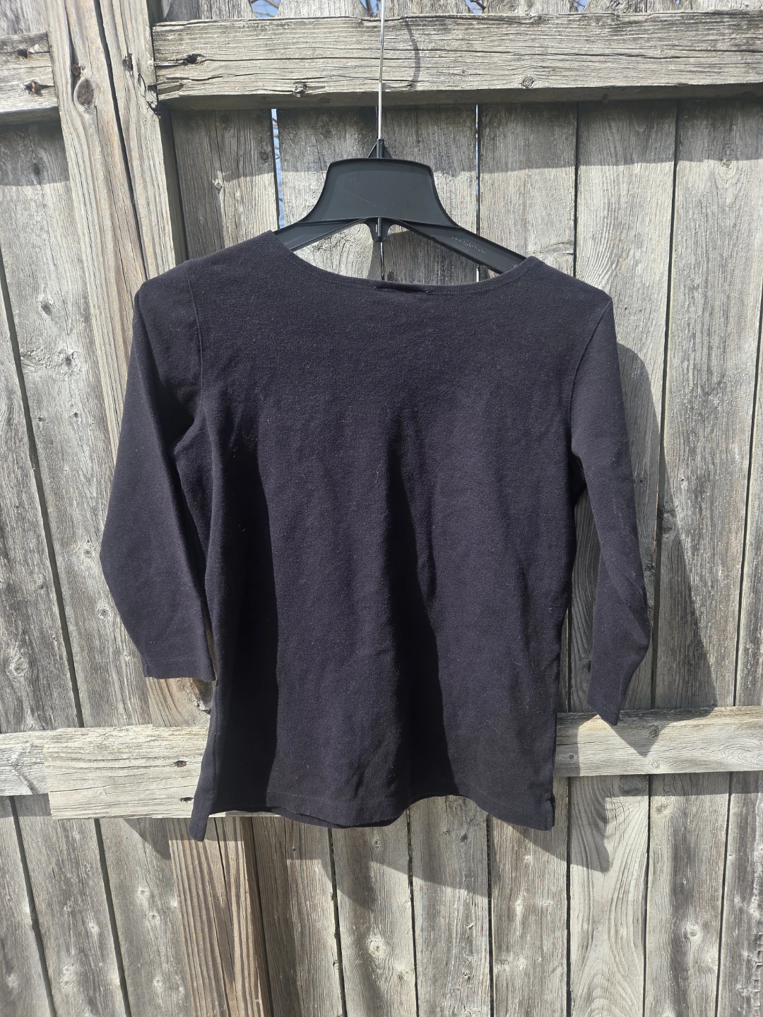 Talbots Black 3/4 Sleeve T-Shirt Size S - photo 3