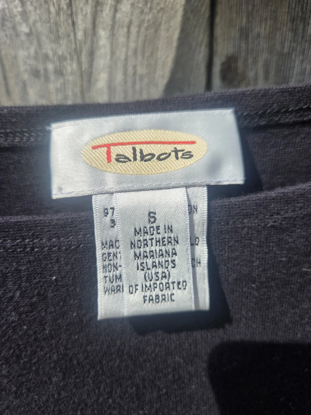 Talbots Black 3/4 Sleeve T-Shirt Size S - photo 4