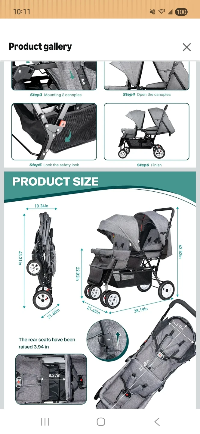 Double Stroller - photo 2