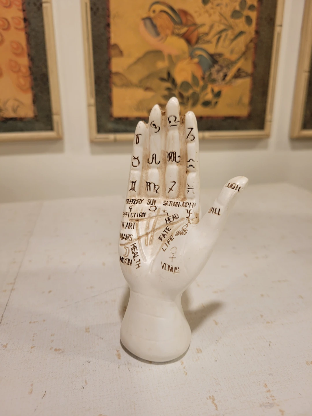Palmistry Hand Model with Astrology Symbols