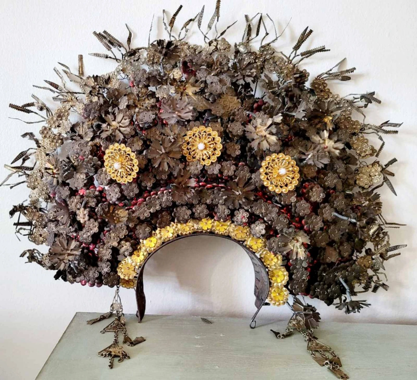 Vintage Metal Flower Headdress