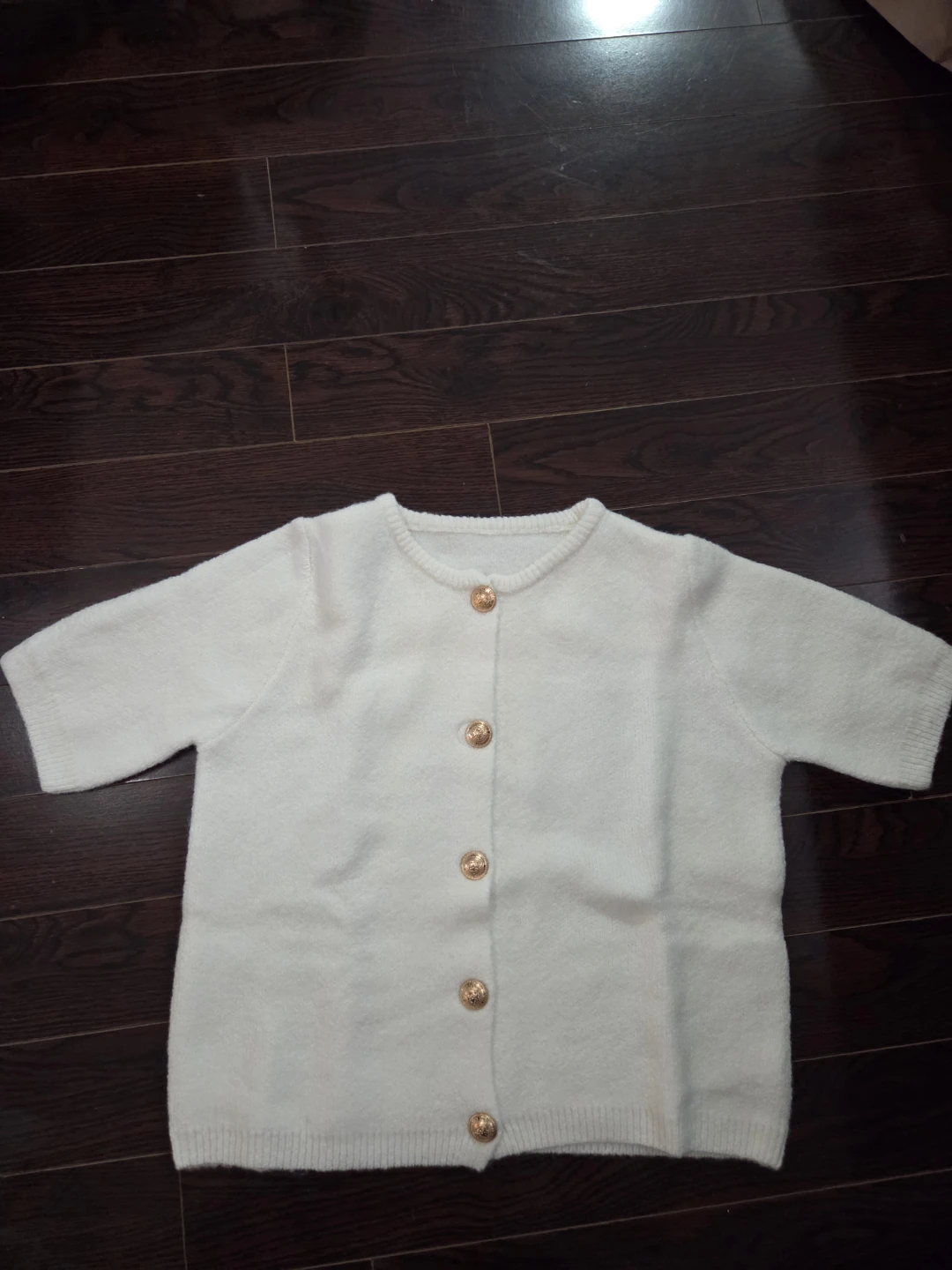 White Button-Up Cardigan Sweater - photo 2