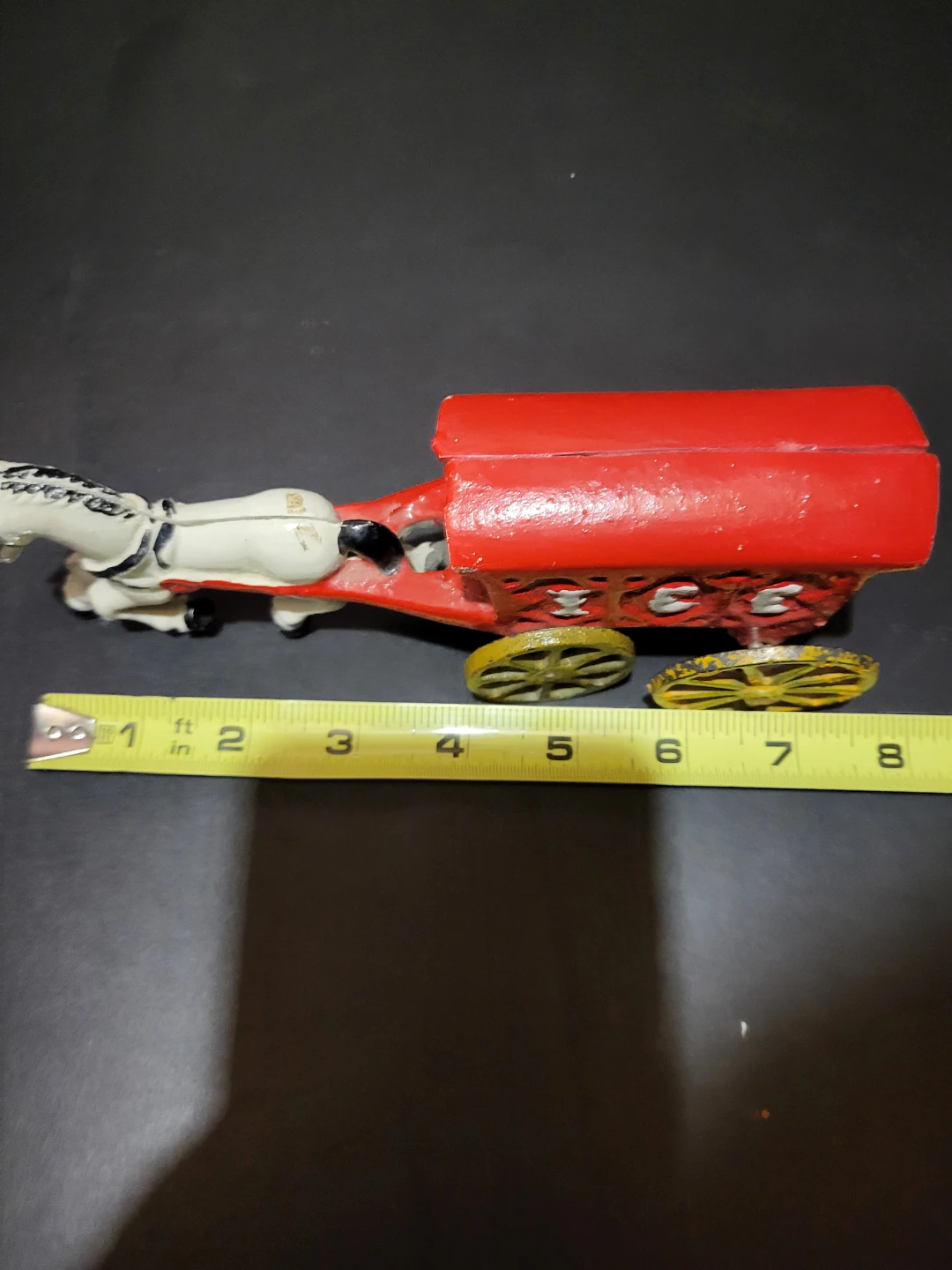 Vintage Cast Iron Horse and Carriage Toy - photo 5