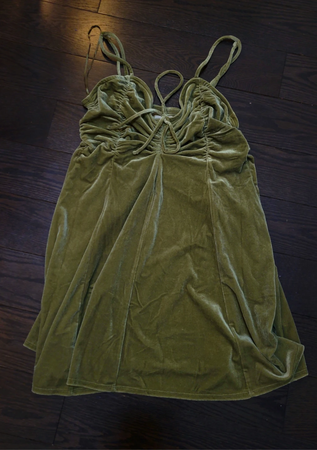 Velvet Ruched Mini Dress