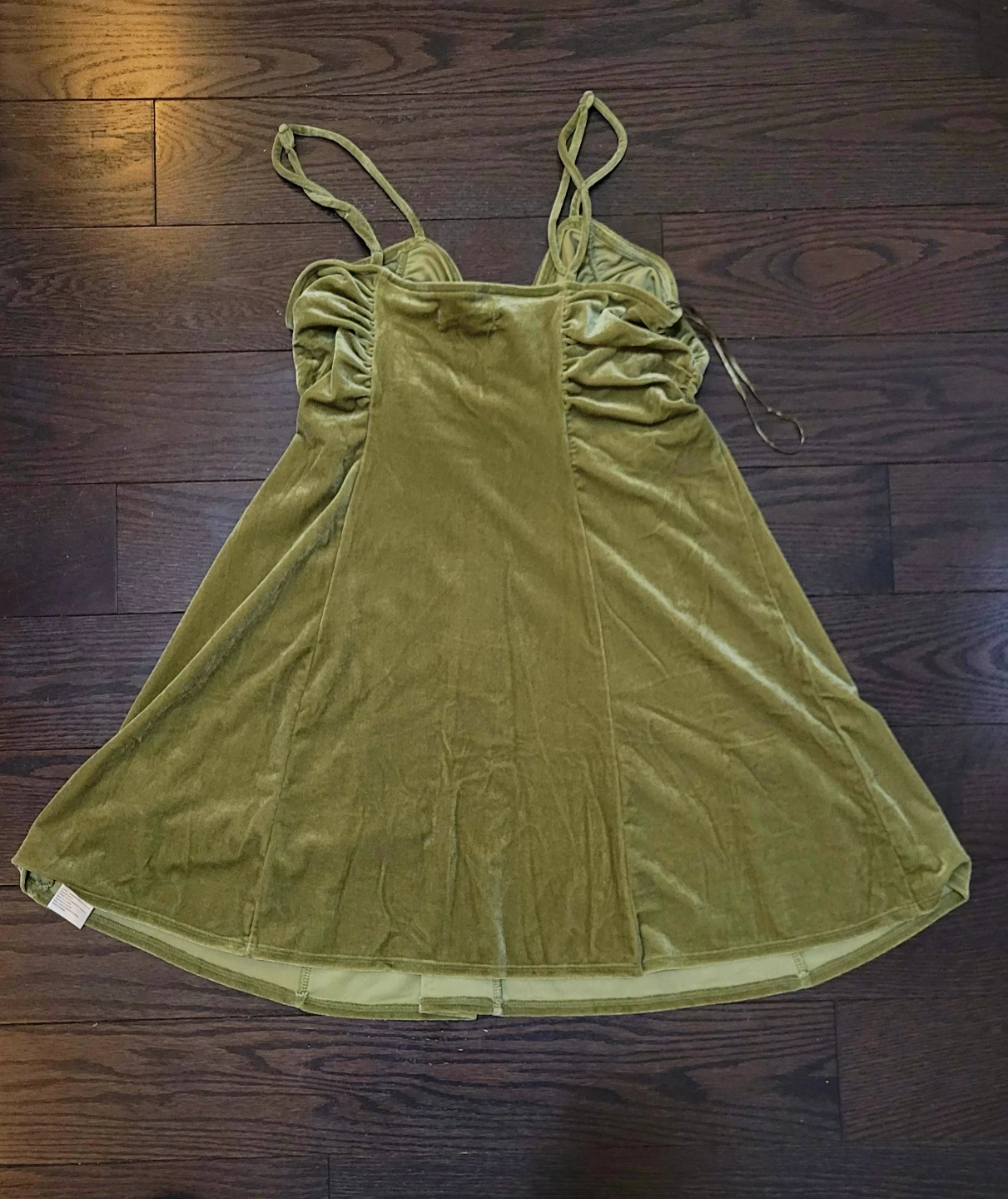 Velvet Ruched Mini Dress - photo 2