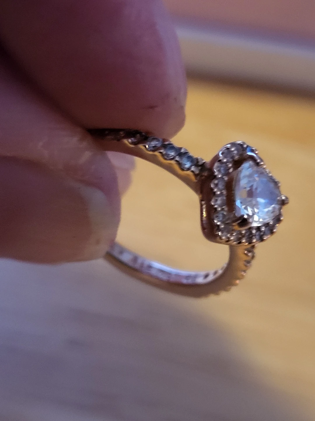 Pandora Rose Heart Ring with Clear Cubic Zirconia in Box - photo 4