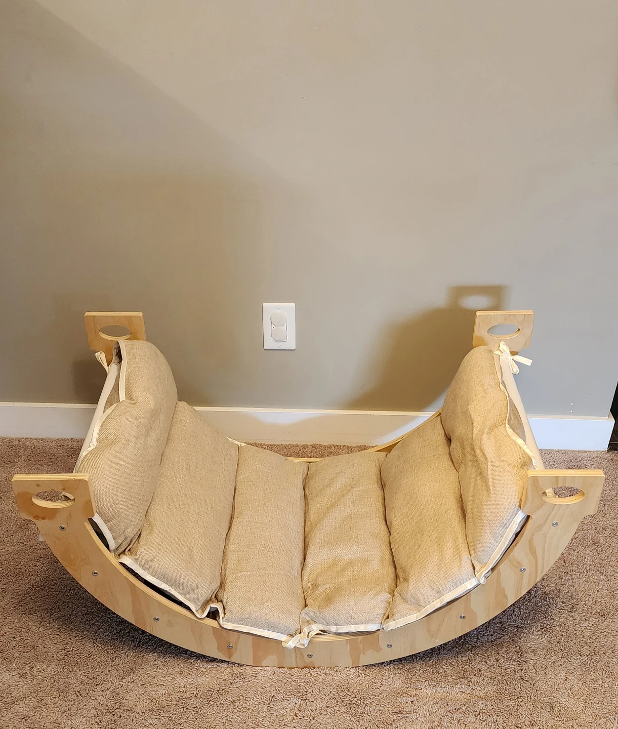 Wooden Climbing Arch with Cushioned Seat - photo 3
