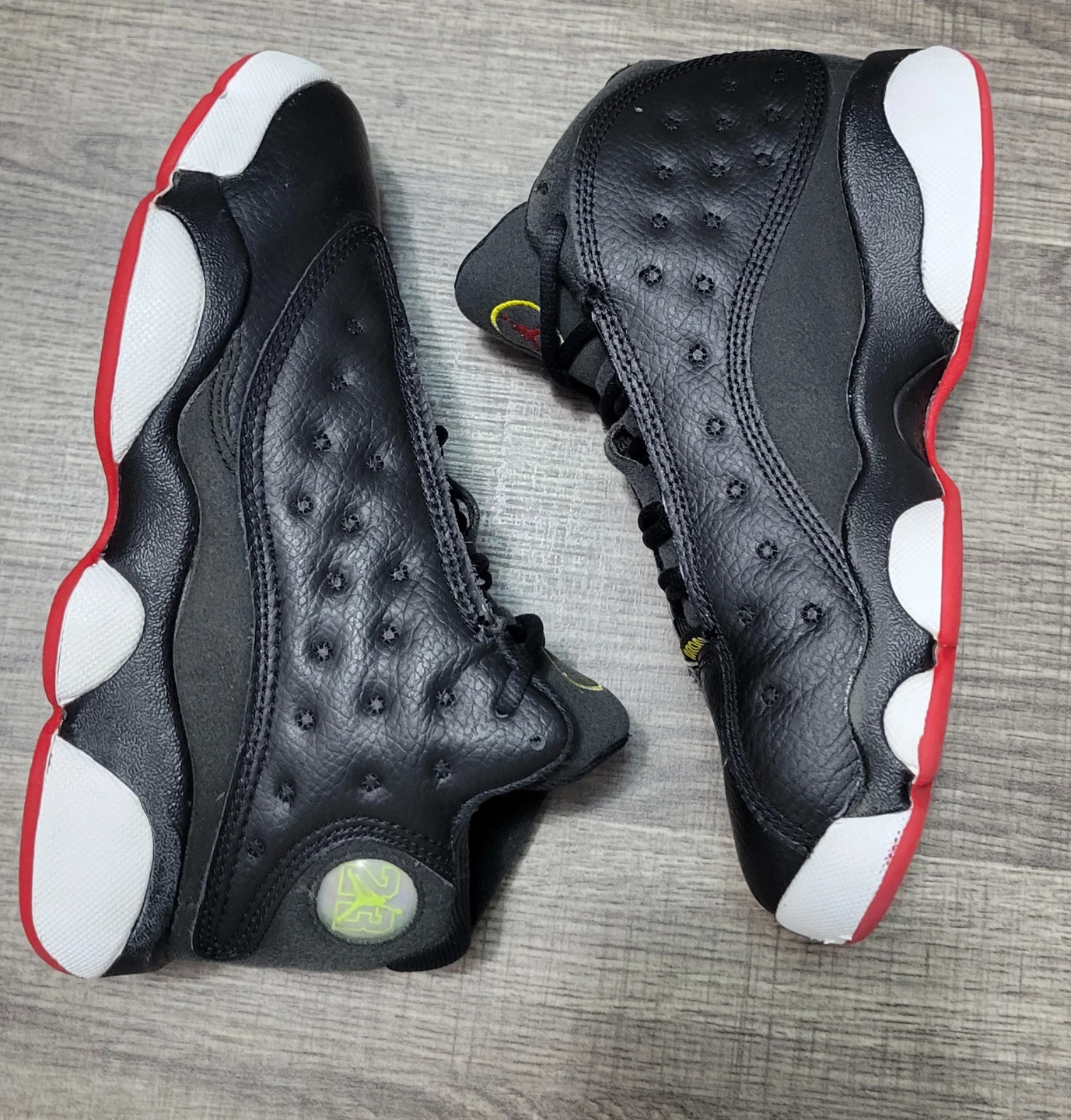 Jordan 13 Kids Shoes Black Red White Size 13.5C - photo 3