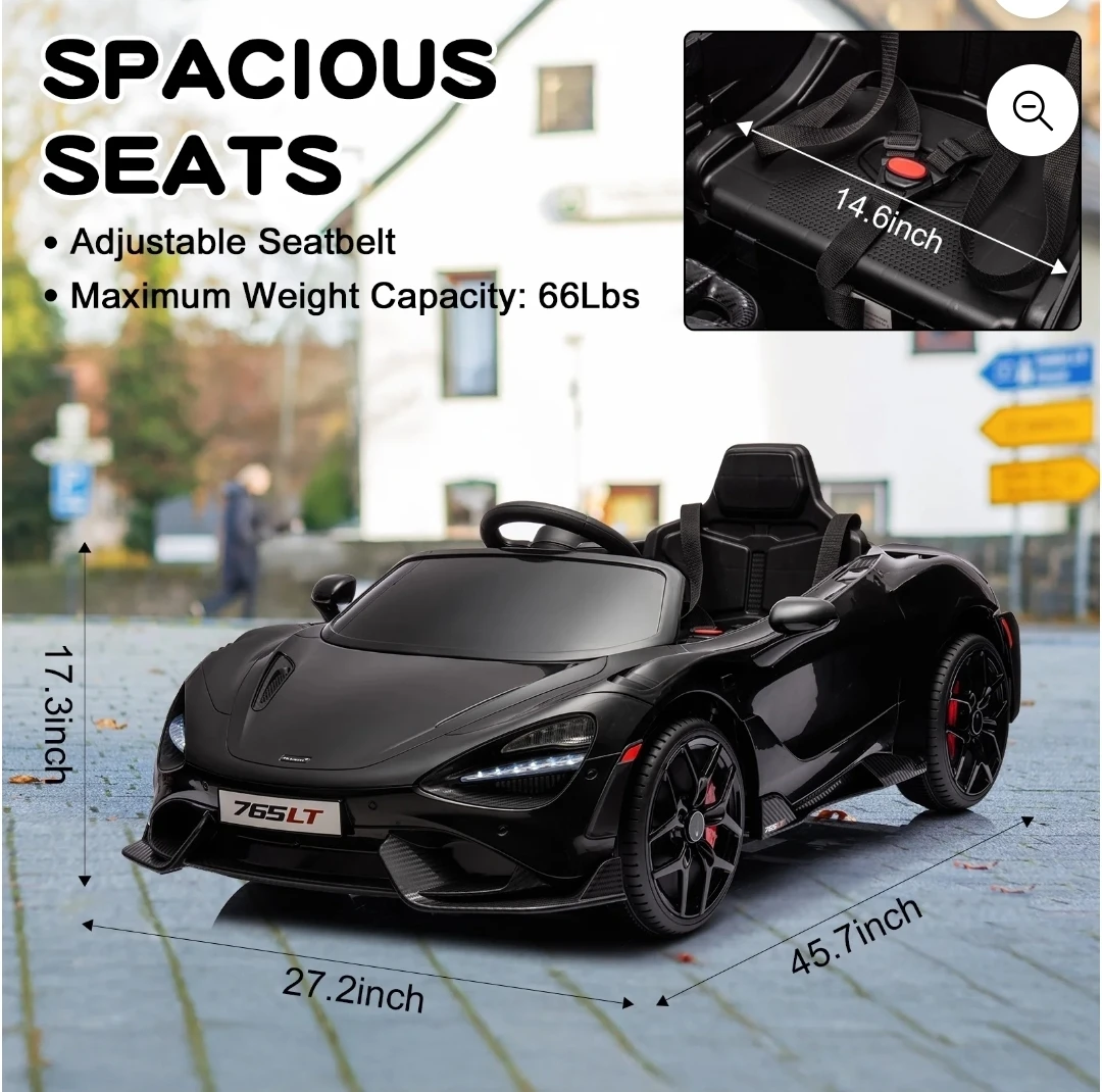 Licensed McLaren 765LT 12V Electric Ride-On Toy Car - photo 5