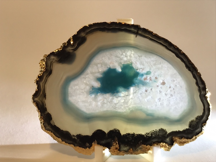Gold Trimmed Agate Slice - photo 2