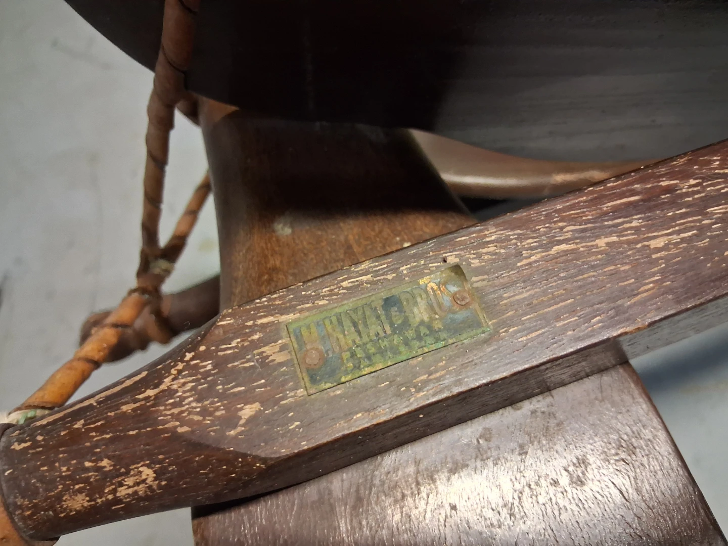 Antique Wooden Saddle Stand M Hayat & Bros