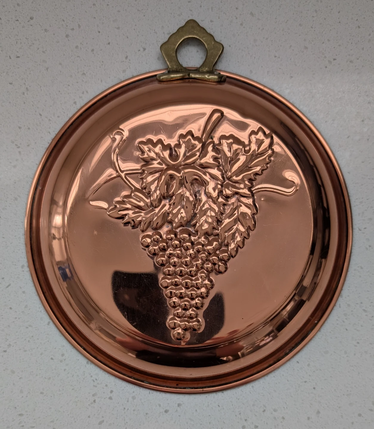 Vintage Copper Mold with Grapes