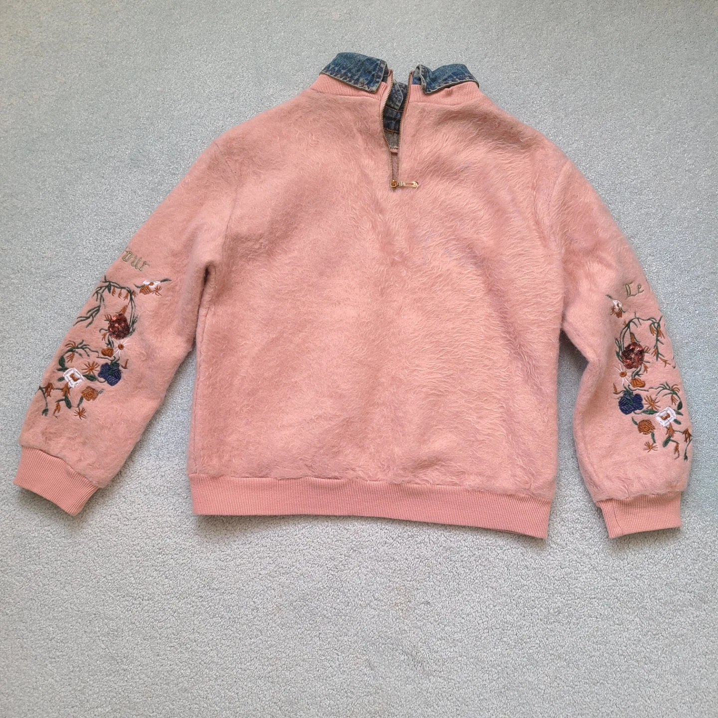 Pink Fuzzy Embroidered Sweatshirt - photo 3