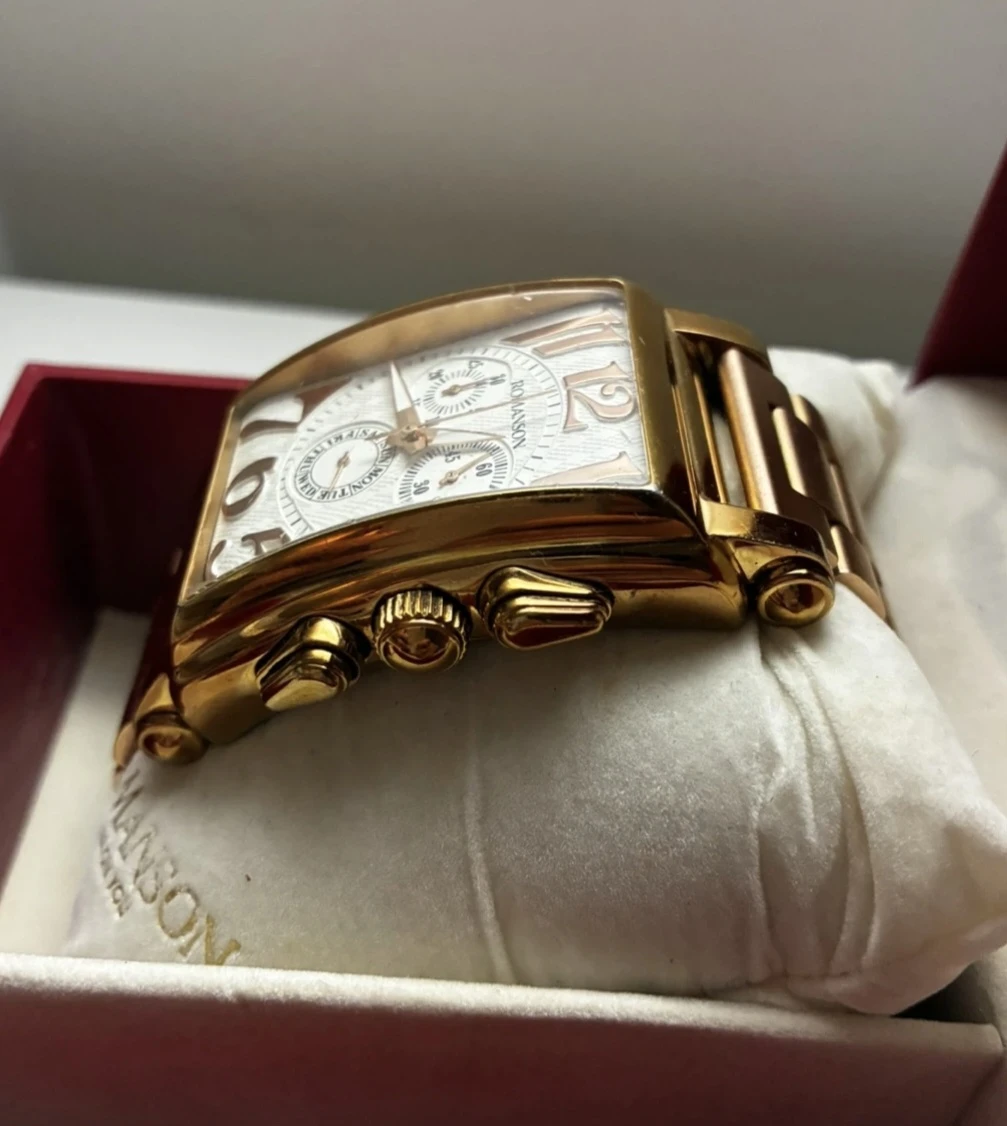 Romanson Chronograph Gold Tone Watch - photo 2